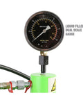 Liquid filled dual scale gauge for Air Hydraulic Shop Press 20 Ton With Dual Speed Pump Bearing And Metal Pressing Floor Model