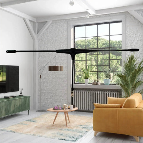 915MHz FPV Antenna For ELRS EP1 RX IPEX1 And TBS Tracer RC Systems 40mm Compact Long Range shown in modern living room setup