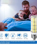 Mega Bright LED Corn Light Bulb 200W Equivalent 2500 Lumens 5000K Cool Daylight White E26 E27 Base Pack Of 4 shown with family
