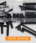 Crib And Furniture Hardware Replacement Kit With 30 Hex Socket Cap Screws And Barrel Nuts For Beds And Headboards, Bolts