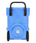 Rear view of Powerful 1000 CFM Portable HEPA Air Scrubber with Two Stage Filtration and wheels for easy transport
