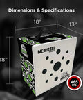 BOA Compression Archery Target For Compound Bows And Crossbows, 18 Inch Weatherproof Foam Block, white and black design