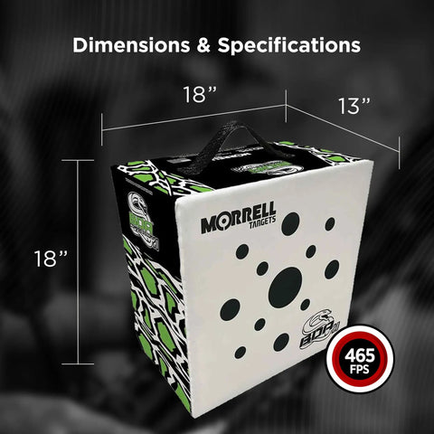 BOA Compression Archery Target For Compound Bows And Crossbows, 18 Inch Weatherproof Foam Block, white and black design