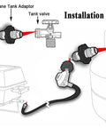 Propane Tank Adapter Converts POL To QCC1 Type 1 For Grills And Regulators installation diagram with airtight connection