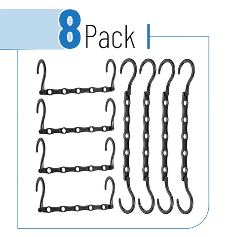 Straight Up Closet Game Changer Heavy Duty Space Saving Hangers Black Multi Garment Rack Slick 360 Degree Swivel Hooks For Decluttering Wardrobe Wrinkle Free Setup