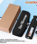 Fiber Optic Inspection Microscope With 2.5mm And 1.25mm Adapters, carrying case, and box, for SC FC ST LC interfaces