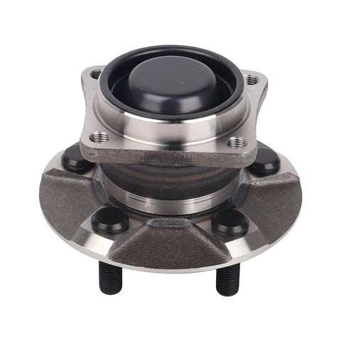 Rear Wheel Bearing And Hub Assembly Fits 2003 To 2008 Toyota Corolla Matrix 2000 To 2005 Toyota Celica And 2003 To 2008 Pontiac Vibe FWD Non ABS 5 Lug Left And Right Rear Replacement With Drop In Easy Install, front view.