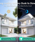 12000W Solar Street Lights Outdoor Waterproof Two Pack Large Parking Lot Flood Lights Dusk To Dawn with radar motion sensor