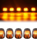 Cab Roof Marker Lights With Smoked Lens And 16 Amber LEDs For Dodge Ram 1500 2500 3500 2003 Through 2016 Top Roof Running Lamps