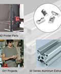 Roll In Spring Loaded T Nuts M3 X 0.5mm for 3D Printer Frames and 20 Series Aluminum Extrusions, shown with DIY projects setup
