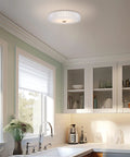 Maxine 15 Inch Sleek Modern Integrated LED Crystalline Flush Mount Ceiling Light 25W 3000K in kitchen setting
