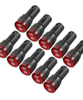 Ten Red Indicator Light With Buzzer 24V ACDC 22Mm Panel Mount Flasher Alarm units shown in array, ideal for electrical control panels, HVAC.
