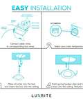 Installation guide for Lit Ultra Thin 4 Inch LED Recessed Light Kit With J Box 12W 5 Color Temperature Switchable 2700K To 5000K