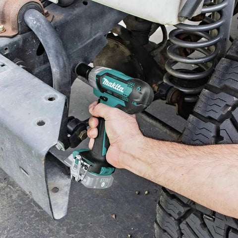 Using 12V Max CXT Impact Wrench 3/8 Inch Drive, Ultra Compact At 6-3/8 Inches, Weighs Just 2.3 Lbs, on automotive assembly