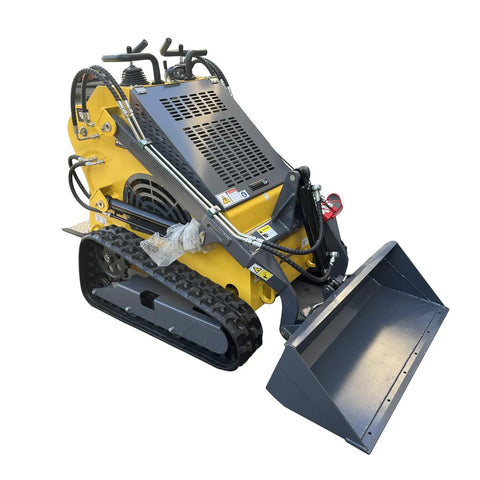 Triangular Track Skid Steer Loader T460 With 43.8 Inch Bucket 23HP Stand On Crawler Machine Hydraulic Drive Compact Track Loader