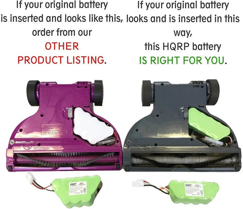 Shark Freestyle Navigator Replacement Battery 10.8V 2000mAh NiMH comparison with HQRP battery for cordless stick vacuum.