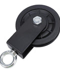 Heavy Duty Pulley Wheel For Home Gym Built Tough With ABS Alloy Construction, 440 Lb Capacity, 360 Degree Rotating Cable Wheel For Lat Pulldown And Full Body Workouts, Smooth Glide And Versatile Cable Training Accessory For Gains. black pulley wheel with metal eye bolt