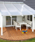 Premium Clear Twinwall Polycarbonate Roof Panels Heavy Duty Multiwall Sheets 48 In X 96 In Three Eighth Inch Thick Eight Mm Tough As Nails Patio Cover above white outdoor furniture