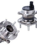 DIY Ready Front And Rear Steering Knuckle And Hub Bearing Kit For Ford Focus 2012 2013 2014 2015 2016 2017 2018 2.0L Includes 2 Front Knuckles With Hubs And 2 Rear Wheel Bearings Hubs Replacement shown