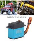 Top Shelf Two Pack 35K Coreless Digital Servo with metal gears for 1/8 1/10 scale RC car, featuring waterproof seals.