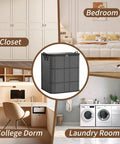 Kick Clutter To The Curb Two Pack Of XXL Foldable Moving Bins With Heavy Duty Reinforced Handles For Straight Up Durability Large Capacity Clothes And Blanket Storage in various home settings.