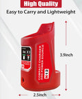 Compact M12 USB Power Source Charger Adapter For 12V Battery Type C Input 2.1A USB Port And 12V DC Outlet, red, 3.9 x 2.5 inches
