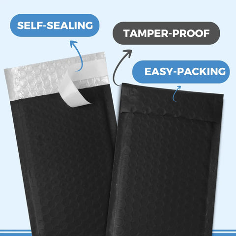 Self Sealing Waterproof Bubble Mailer 4x8 Inch With 4x7 Usable Space Padded Lightweight Shipping Bag for accessories and small items