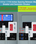 Generator Interlock Kit For BR Series 150 And 200 Amp Panels, Horizontal Interlock detail between main and branch breakers.
