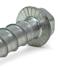 Close-up of Heavy Duty Screw Anchor For Concrete 5/8 Inch X 6 Inch Titen HD Hex Washer Head Zinc Plated for Sill Plates