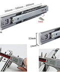 Heavy Duty Soft Close Drawer Slides For 24 Inch Cabinets Built Tough Teleslide Rail measurement details