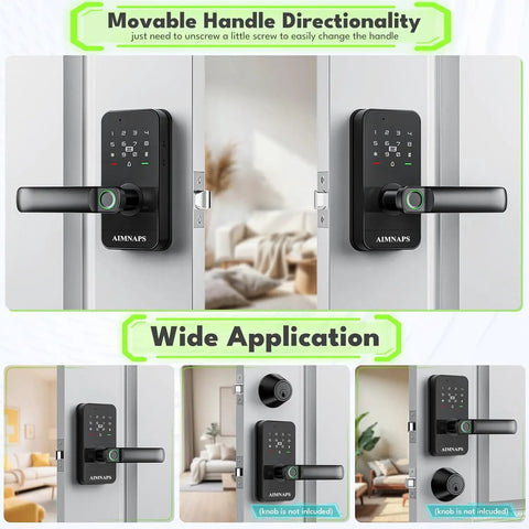 Skip The Keys Completely This Fingerprint Door Lock Has Auto Lock Smart Keypad Entry Card Backup And Classic Key Slot Comes In Sleek Matte Black For Bedrooms Or Front Doors To Keep Your Place Safe And Secure All Day Long