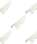 Self Closing 22 Inch Drawer Slides Bottom Mount Cabinet Hardware White Finish Five Pairs Ten Pieces Beefy 50 Pound Weight Capacity Steel Rails Set For Smooth Soft Close Performance, white steel slides