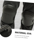 Heavy Duty Work Knee Pads With Wear Resistant Pads Built In Joint Protectors For Construction And Repair Comfy Soft Kneepads That Actually Handle The Daily Grind 4 Piece Pack shown on knees made of durable EVA material.
