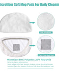 Six Pack Steam Mop Pads Replacement For PowerFresh Steam Mop 1940 Series; microfiber scrub pad with fragrance disc slot