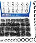 Massive 900 Piece Carbon Steel Snap Ring Set With 24 Sizes C And E Type Retaining Rings Spring Circlips Kit For Auto Parts Repair And DIY Mechanical Fixes, organizer case