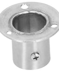Stainless Steel Rod Flange Holder And Closet Rod Bracket With Thickened Flange for 25mm diameter installations, close-up view