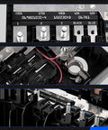 Straight Drop In Plug And Play Heavy Duty Battery Distribution Fuse Box showing fuse connection points for Chevy Silverado and GMC Sierra.