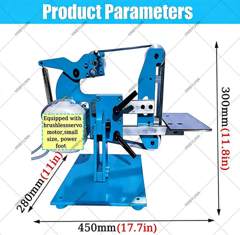 Heavy Duty Vertical And Horizontal Belt Sander With Brushless Motor And Digital Display Kicks Butt At Shaping Wood And Metal Delivering Hella Smooth Finishes Stepless Speed Control For Pro Grade Results Without Breaking A Sweat. Side view showing dimensions and motor.