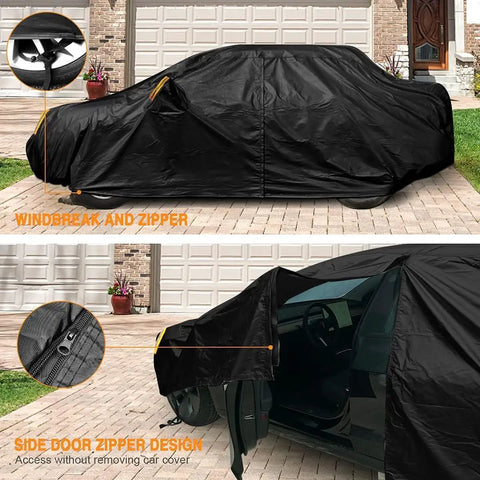 Heavy Duty All Weather Tough As Nails Sedan Car Cover Waterproof Anti UV Windproof Outdoor Full Car Cover on sedan