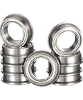 HiPicco MF128ZZ shielded ball bearings, 8x12x3.5 mm, chrome steel, pre-lubricated, 10 pcs, double shield, front view