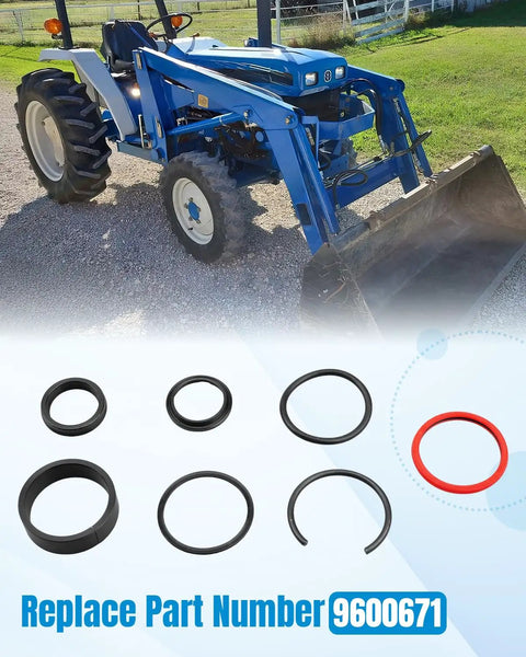 Hydraulic Seal Kit For Front End Loader Bucket Cylinders With Cylinder Head Replacement Fits 7108 And 7308 Series Loaders Includes Cylinder Head For Heavy Duty Rugged Beefed Up 1320 1520 1720 1920 Style Manure Fork Buckets