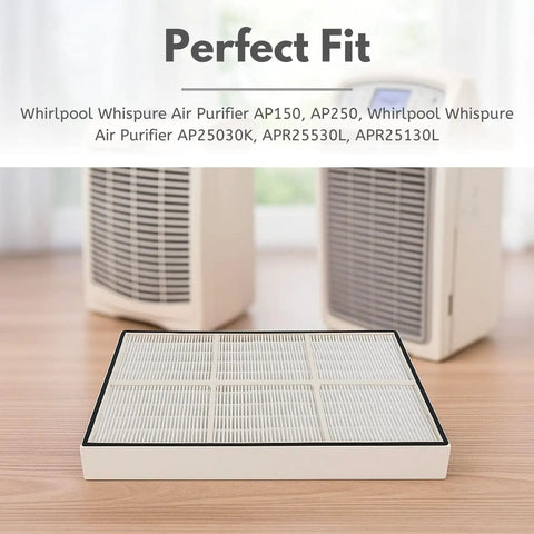 Small True HEPA Filter For Whirlpool Whispure And Kenmore Air Purifiers AP150 AP250 AP25030K APR25530L APR25130L in room