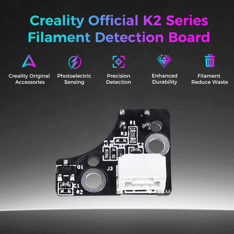 K2 Pro And K2 Plus Filament Detection Board For 3D Printers, Photoelectric Filament Break Sensor Replacement, Runout Sensor That Saves Filament, Compatible With K2 K2 Pro And K2 Plus Models, Easy Direct Install Part. Black PCB with connector