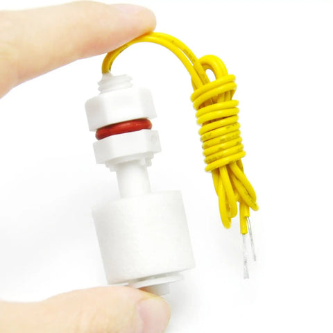 Liquid Level Sensor Float Switch For Fish Tank DIY Kit M8 Ball Float Controller in PP Plastic with yellow 30 cm cable