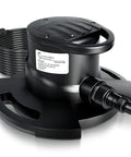 Automatic Pool Cover Pump Half Horsepower 2250 GPH Submersible Sump Pump with check valve, adapters, 25 ft cord, black