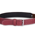 Heavy Duty Leather Work Belt With Padded Mesh Comfort And Adjustable Fit Two Point Five Inch Wide Tool Belt For Carpenters