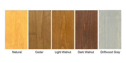 Color swatches for Deck And Fence Stain Sealer For Wood Semi Transparent Finish 2.5 Gallon Natural Protects Color From Fading