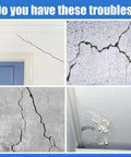 Heavy Duty 9900 White Silicone Structural Sealant Waterproof Adhesive For Roofing Bathroom Construction DIY Repairs Knockout Bonding Compound Game Changer Caulking Tube shown with wall and ceiling cracks needing repair.