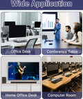 Various office settings showcasing uses of 2 Inch Desk Grommet And Cable Grommet Kit Black 10 Pack With 2 Inch Hole Saw