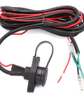 Winch Hand Remote Controller With Grippy Ergonomic Grip And Socket Assembly For ATV UTV Winch 10 Ft Cable Plug In Wiring System For Easy Storage More Stable Than Wireless Remotes Ideal For Rough Terrain, black and red cord